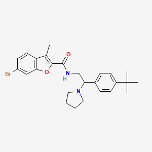 6-bromo-N-[2-(4-tert-butylphenyl)-2-(pyrrolidin-1-yl)ethyl]-3-methyl-1-benzofuran-2-carboxamide