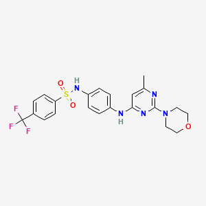 N-(4-((6-methyl-2-morpholinopyrimidin-4-yl)amino)phenyl)-4-(trifluoromethyl)benzenesulfonamide