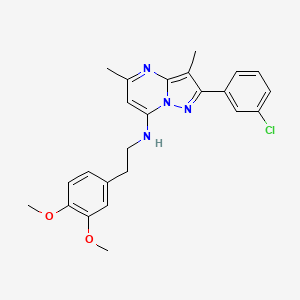 2-(3-chlorophenyl)-N-[2-(3,4-dimethoxyphenyl)ethyl]-3,5-dimethylpyrazolo[1,5-a]pyrimidin-7-amine