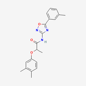 molecular formula C20H21N3O3 B11310440 2-(3,4-dimethylphenoxy)-N-[5-(3-methylphenyl)-1,2,4-oxadiazol-3-yl]propanamide 