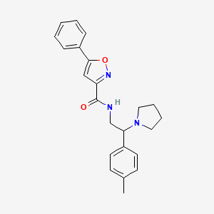 N-[2-(4-methylphenyl)-2-(pyrrolidin-1-yl)ethyl]-5-phenyl-1,2-oxazole-3-carboxamide