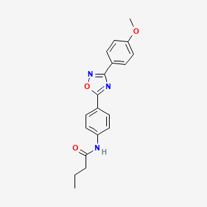 N-{4-[3-(4-methoxyphenyl)-1,2,4-oxadiazol-5-yl]phenyl}butanamide