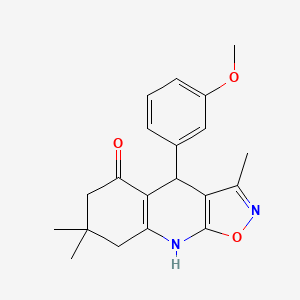 4-(3-Methoxyphenyl)-3,7,7-trimethyl-4,6,7,8-tetrahydro[1,2]oxazolo[5,4-b]quinolin-5-ol