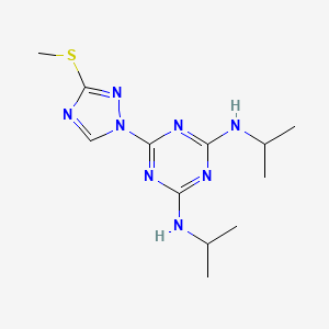 6-[3-(methylsulfanyl)-1H-1,2,4-triazol-1-yl]-N,N'-di(propan-2-yl)-1,3,5-triazine-2,4-diamine