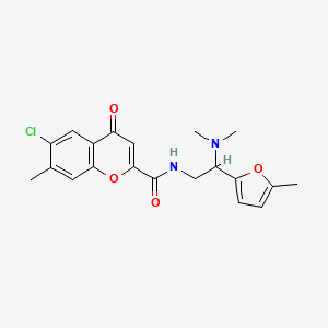 6-chloro-N-[2-(dimethylamino)-2-(5-methylfuran-2-yl)ethyl]-7-methyl-4-oxo-4H-chromene-2-carboxamide