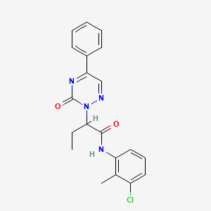 N-(3-chloro-2-methylphenyl)-2-(3-oxo-5-phenyl-1,2,4-triazin-2(3H)-yl)butanamide