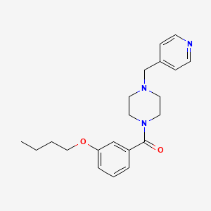 molecular formula C21H27N3O2 B11310559 (3-Butoxyphenyl)[4-(pyridin-4-ylmethyl)piperazin-1-yl]methanone 