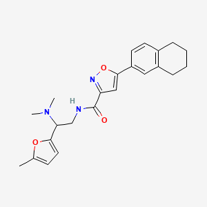 molecular formula C23H27N3O3 B11310565 N-[2-(dimethylamino)-2-(5-methylfuran-2-yl)ethyl]-5-(5,6,7,8-tetrahydronaphthalen-2-yl)-1,2-oxazole-3-carboxamide 