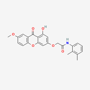 molecular formula C24H21NO6 B11310583 N-(2,3-dimethylphenyl)-2-[(1-hydroxy-7-methoxy-9-oxo-9H-xanthen-3-yl)oxy]acetamide 