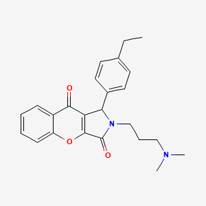 2-[3-(Dimethylamino)propyl]-1-(4-ethylphenyl)-1,2-dihydrochromeno[2,3-c]pyrrole-3,9-dione