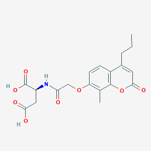 molecular formula C19H21NO8 B11310586 N-{[(8-methyl-2-oxo-4-propyl-2H-chromen-7-yl)oxy]acetyl}-L-aspartic acid 