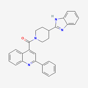 [4-(1H-benzimidazol-2-yl)piperidin-1-yl](2-phenylquinolin-4-yl)methanone