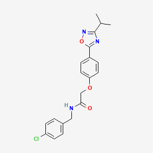 N-(4-chlorobenzyl)-2-{4-[3-(propan-2-yl)-1,2,4-oxadiazol-5-yl]phenoxy}acetamide