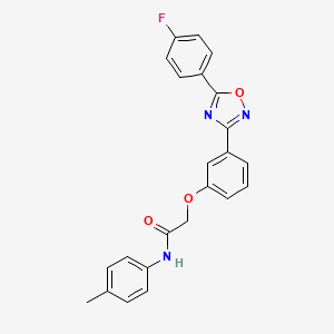 2-{3-[5-(4-fluorophenyl)-1,2,4-oxadiazol-3-yl]phenoxy}-N-(4-methylphenyl)acetamide