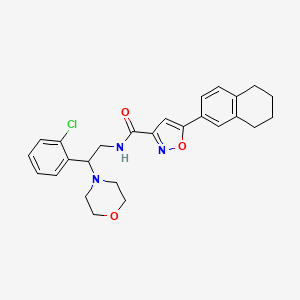 N-[2-(2-chlorophenyl)-2-(morpholin-4-yl)ethyl]-5-(5,6,7,8-tetrahydronaphthalen-2-yl)-1,2-oxazole-3-carboxamide