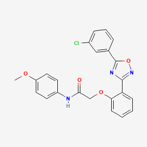 2-{2-[5-(3-chlorophenyl)-1,2,4-oxadiazol-3-yl]phenoxy}-N-(4-methoxyphenyl)acetamide