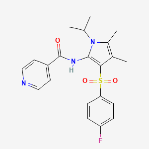 N-{3-[(4-fluorophenyl)sulfonyl]-4,5-dimethyl-1-(propan-2-yl)-1H-pyrrol-2-yl}pyridine-4-carboxamide