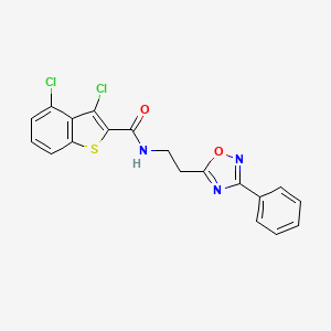 3,4-dichloro-N-[2-(3-phenyl-1,2,4-oxadiazol-5-yl)ethyl]-1-benzothiophene-2-carboxamide