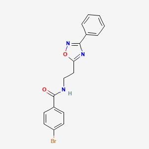 4-bromo-N-[2-(3-phenyl-1,2,4-oxadiazol-5-yl)ethyl]benzamide