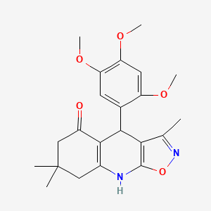 3,7,7-trimethyl-4-(2,4,5-trimethoxyphenyl)-4,7,8,9-tetrahydro[1,2]oxazolo[5,4-b]quinolin-5(6H)-one