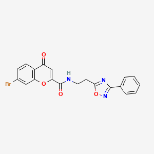 7-bromo-4-oxo-N-[2-(3-phenyl-1,2,4-oxadiazol-5-yl)ethyl]-4H-chromene-2-carboxamide