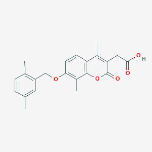 {7-[(2,5-dimethylbenzyl)oxy]-4,8-dimethyl-2-oxo-2H-chromen-3-yl}acetic acid