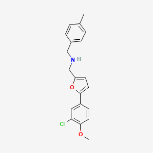 1-[5-(3-chloro-4-methoxyphenyl)furan-2-yl]-N-(4-methylbenzyl)methanamine