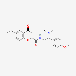 N-[2-(dimethylamino)-2-(4-methoxyphenyl)ethyl]-6-ethyl-4-oxo-4H-chromene-2-carboxamide