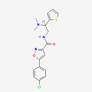 5-(4-chlorophenyl)-N-[2-(dimethylamino)-2-(thiophen-2-yl)ethyl]-1,2-oxazole-3-carboxamide