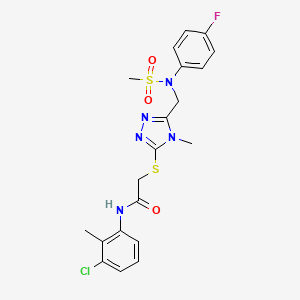 N-(3-chloro-2-methylphenyl)-2-[(5-{[(4-fluorophenyl)(methylsulfonyl)amino]methyl}-4-methyl-4H-1,2,4-triazol-3-yl)sulfanyl]acetamide