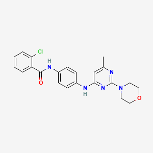 2-chloro-N-(4-((6-methyl-2-morpholinopyrimidin-4-yl)amino)phenyl)benzamide