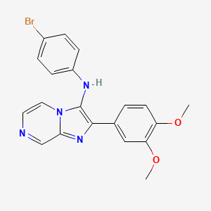 molecular formula C20H17BrN4O2 B11310792 N-(4-bromophenyl)-2-(3,4-dimethoxyphenyl)imidazo[1,2-a]pyrazin-3-amine 