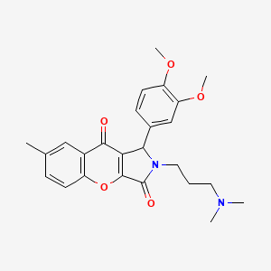 1-(3,4-Dimethoxyphenyl)-2-[3-(dimethylamino)propyl]-7-methyl-1,2-dihydrochromeno[2,3-c]pyrrole-3,9-dione