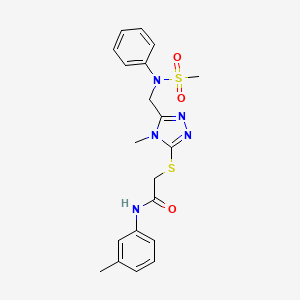 2-[(4-methyl-5-{[(methylsulfonyl)(phenyl)amino]methyl}-4H-1,2,4-triazol-3-yl)sulfanyl]-N-(3-methylphenyl)acetamide