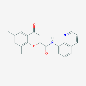 molecular formula C21H16N2O3 B11310814 6,8-dimethyl-4-oxo-N-(quinolin-8-yl)-4H-chromene-2-carboxamide 