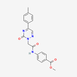 molecular formula C20H18N4O4 B11310821 methyl 4-({[5-(4-methylphenyl)-3-oxo-1,2,4-triazin-2(3H)-yl]acetyl}amino)benzoate 