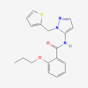 2-propoxy-N-[1-(thiophen-2-ylmethyl)-1H-pyrazol-5-yl]benzamide