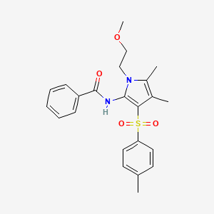 N-{1-(2-methoxyethyl)-4,5-dimethyl-3-[(4-methylphenyl)sulfonyl]-1H-pyrrol-2-yl}benzamide