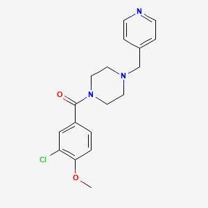 molecular formula C18H20ClN3O2 B11310877 (3-Chloro-4-methoxyphenyl)[4-(pyridin-4-ylmethyl)piperazin-1-yl]methanone 