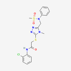 N-(2-chlorophenyl)-2-[(4-methyl-5-{[(methylsulfonyl)(phenyl)amino]methyl}-4H-1,2,4-triazol-3-yl)sulfanyl]acetamide