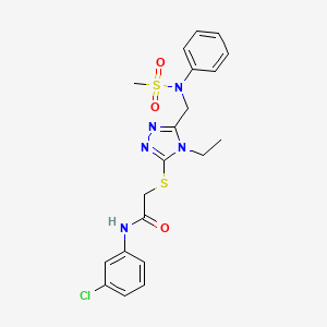 N-(3-chlorophenyl)-2-[(4-ethyl-5-{[(methylsulfonyl)(phenyl)amino]methyl}-4H-1,2,4-triazol-3-yl)sulfanyl]acetamide