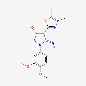 5-amino-1-(3,4-dimethoxyphenyl)-4-(4,5-dimethyl-1,3-thiazol-2-yl)-1,2-dihydro-3H-pyrrol-3-one