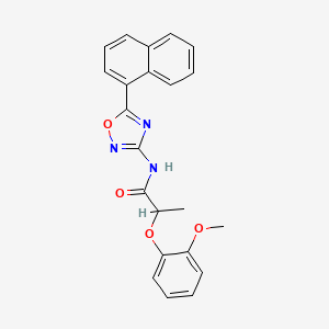 2-(2-methoxyphenoxy)-N-[5-(naphthalen-1-yl)-1,2,4-oxadiazol-3-yl]propanamide