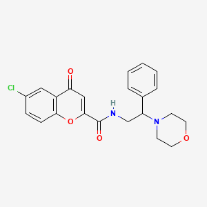 6-chloro-N-[2-(morpholin-4-yl)-2-phenylethyl]-4-oxo-4H-chromene-2-carboxamide