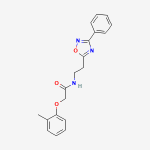 2-(2-methylphenoxy)-N-[2-(3-phenyl-1,2,4-oxadiazol-5-yl)ethyl]acetamide