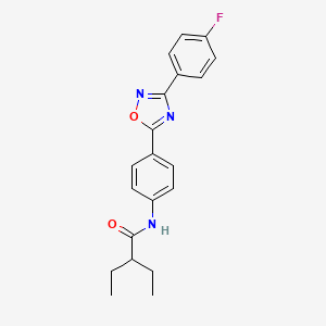 2-ethyl-N-{4-[3-(4-fluorophenyl)-1,2,4-oxadiazol-5-yl]phenyl}butanamide