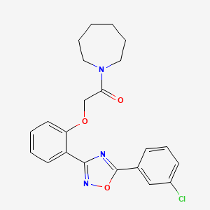 1-(Azepan-1-yl)-2-{2-[5-(3-chlorophenyl)-1,2,4-oxadiazol-3-yl]phenoxy}ethanone