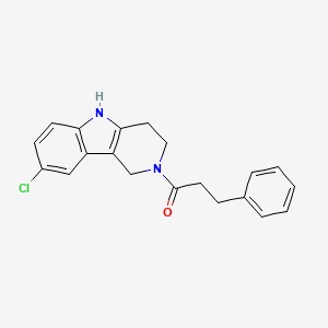 8-chloro-2-(3-phenylpropanoyl)-2,3,4,5-tetrahydro-1H-pyrido[4,3-b]indole