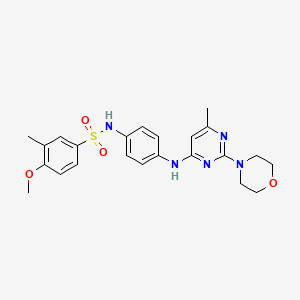 4-methoxy-3-methyl-N-(4-((6-methyl-2-morpholinopyrimidin-4-yl)amino)phenyl)benzenesulfonamide