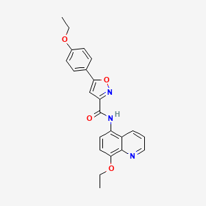 molecular formula C23H21N3O4 B11311002 5-(4-ethoxyphenyl)-N-(8-ethoxyquinolin-5-yl)-1,2-oxazole-3-carboxamide 